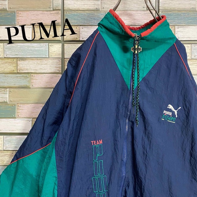 PUMA(プーマ)のPUMA プーマ　ナイロンジャケット　ビック刺繍ロゴ メンズのジャケット/アウター(ナイロンジャケット)の商品写真