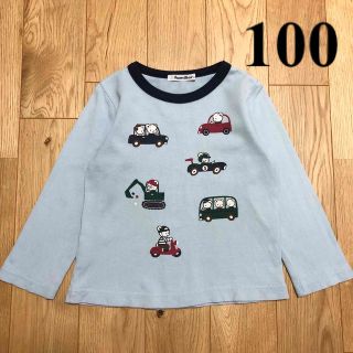 ファミリア(familiar)のfamiliar ファミリア 水色 車 イラスト 長袖 Tシャツ ロンT 100(Tシャツ/カットソー)