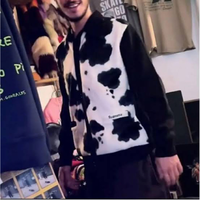 supreme cow print cardigan M