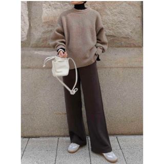 machatt マチャット スウェットワイドパンツ ブラウン