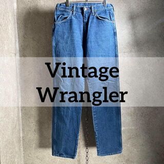 ラングラー(Wrangler)の美品 Wrangler テーパード デニムパンツ USA製 ブーツ刻印ジップ(デニム/ジーンズ)