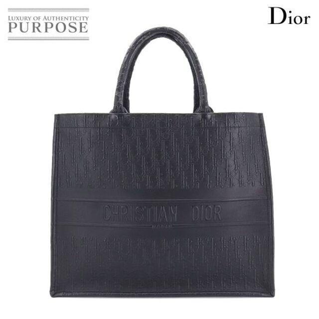Christian Dior - クリスチャン ディオール Christian Dior ブック トート ラージ バッグ レザー ブラック VLP 90172996