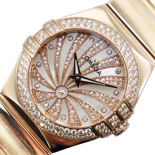 オメガ(OMEGA)の　オメガ OMEGA コンステレーション ダイヤベゼル 123.55.24.60.55.013 K18RG クオーツ レディース 腕時計(腕時計)