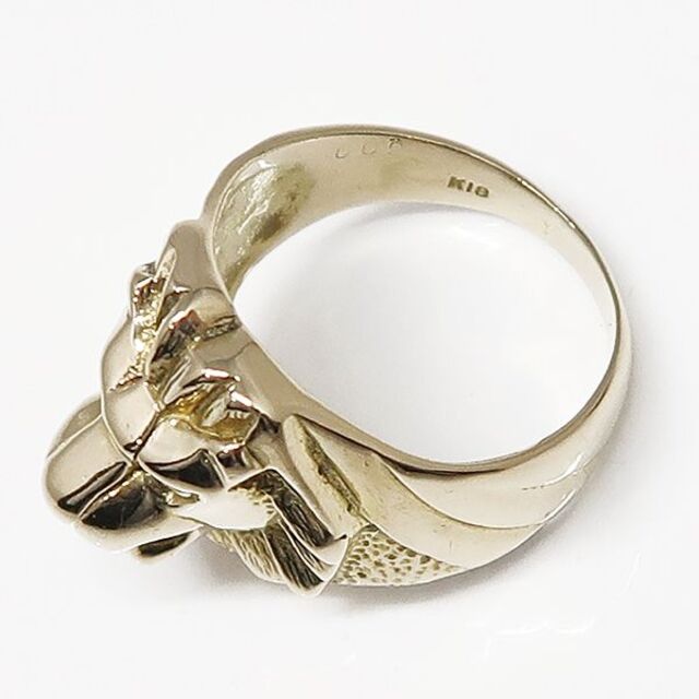 K18 ライオン リング 7号　獅子 指輪 #7　金獅子 レディースのアクセサリー(リング(指輪))の商品写真