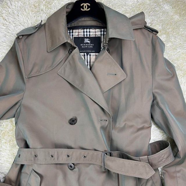 BURBERRY トレンチコート 玉虫色 グリーン 流行のアイテム www.esn