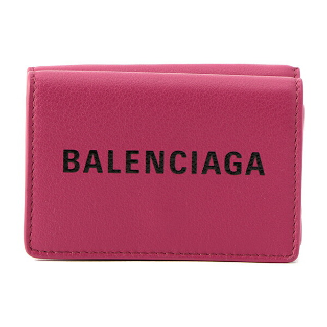 新品 バレンシアガ BALENCIAGA 3つ折り財布 エブリデイ フューシャピンク | フリマアプリ ラクマ