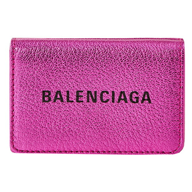 新品 バレンシアガ BALENCIAGA 3つ折り財布 エブリデイ ローズフューシャ