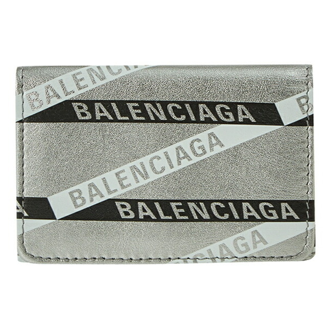 新品 バレンシアガ BALENCIAGA 3つ折り財布 エブリデイ アージェント/ノワール/ブラン