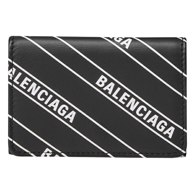 新品 バレンシアガ BALENCIAGA 3つ折り財布 エブリデイ ノワール/ブラン