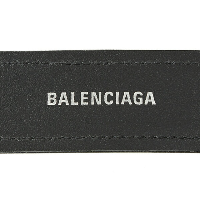 新品 バレンシアガ BALENCIAGA ベルト ロゴ プリンテッド ベルト ノワール/ブラン