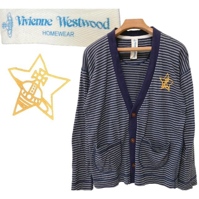 Vivienne Westwood(ヴィヴィアンウエストウッド)のVivienne Westwood  カーディガン オーブプリントメンズL メンズのトップス(カーディガン)の商品写真