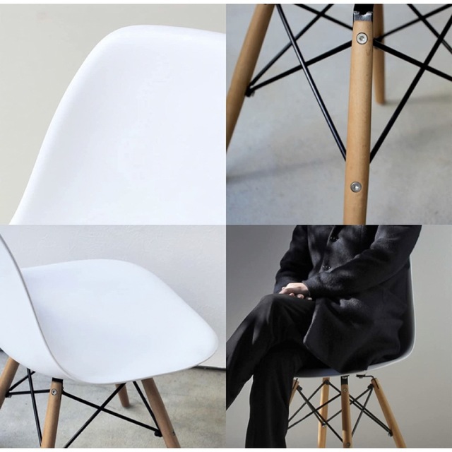 EAMES(イームズ)の椅子 おしゃれ イームズ シェル チェア リプロダクト ダイニング ピンク　桃 インテリア/住まい/日用品の椅子/チェア(ダイニングチェア)の商品写真