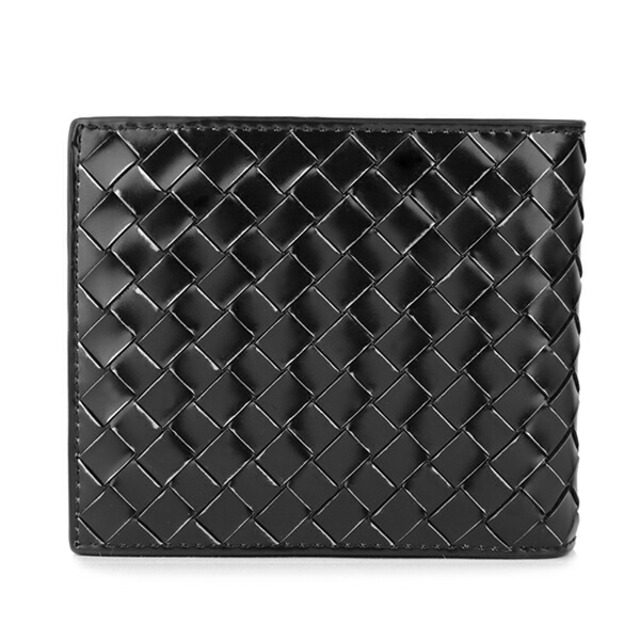 Bottega Veneta(ボッテガヴェネタ)の新品 ボッテガヴェネタ BOTTEGA VENETA 2つ折り財布 バイフォールドウォレット ネロ メンズのファッション小物(折り財布)の商品写真