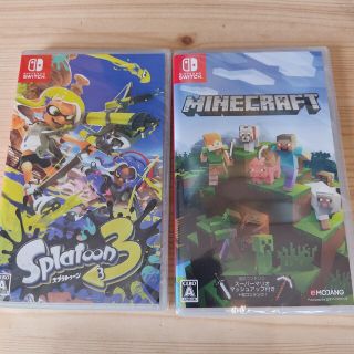 ニンテンドースイッチ(Nintendo Switch)の【新品未開封】2点 スプラトゥーン3、マインクラフト Switch ソフト(家庭用ゲームソフト)