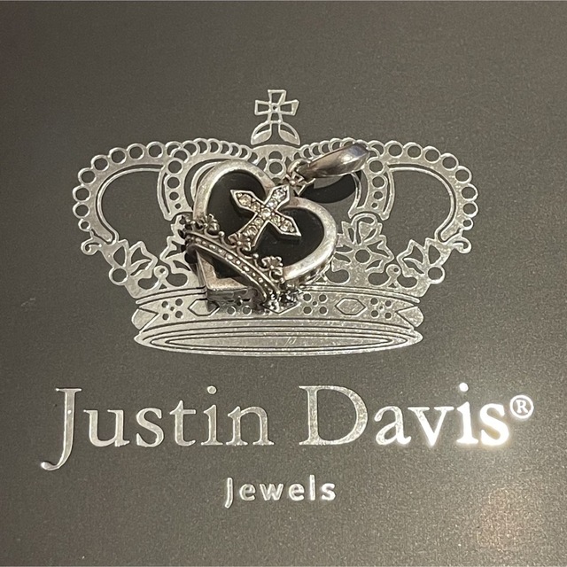 JUSTIN DAVIS◆BLACK HEART PENDANT◆ハートクロス◆