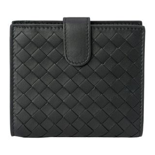 ボッテガヴェネタ(Bottega Veneta)の新品 ボッテガヴェネタ BOTTEGA VENETA 2つ折り財布 ミニウォレット ネロ(折り財布)