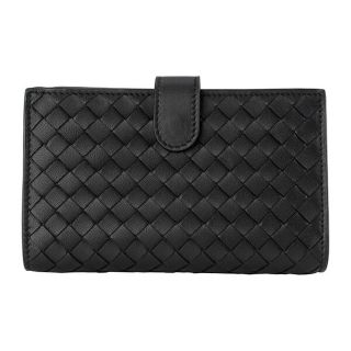 ボッテガヴェネタ(Bottega Veneta)の新品 ボッテガヴェネタ BOTTEGA VENETA 2つ折り財布 フレンチウォレット ネロ(折り財布)