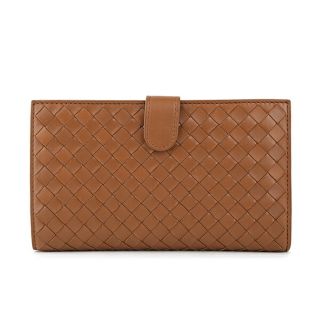 ボッテガヴェネタ(Bottega Veneta)の新品 ボッテガヴェネタ BOTTEGA VENETA 2つ折り財布 フレンチウォレット ブラウン(折り財布)