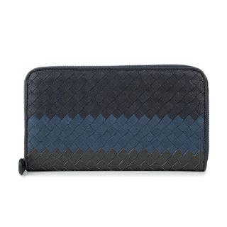 ボッテガヴェネタ(Bottega Veneta)の新品 ボッテガヴェネタ BOTTEGA VENETA 長財布 ジップアラウンド ネイビー(長財布)