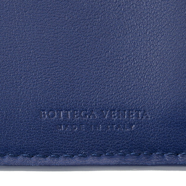 Bottega Veneta(ボッテガヴェネタ)の新品 ボッテガヴェネタ BOTTEGA VENETA 2つ折り財布 ミニウォレット ネイビー メンズのファッション小物(折り財布)の商品写真