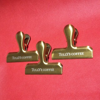 タリーズコーヒー(TULLY'S COFFEE)のTully's タリーズ ステンレスクリップ3個(ノベルティグッズ)
