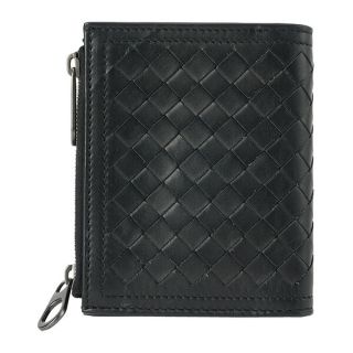 ボッテガヴェネタ(Bottega Veneta)の新品 ボッテガヴェネタ BOTTEGA VENETA 2つ折り財布 ミニウォレット ネロ(折り財布)