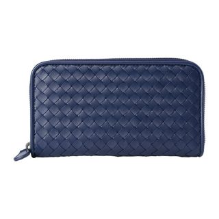 ボッテガヴェネタ(Bottega Veneta)の新品 ボッテガヴェネタ BOTTEGA VENETA 長財布 ジップアラウンド ブルー(長財布)