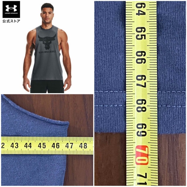 UNDER ARMOUR(アンダーアーマー)のUAプロジェクトロック タンク　カットオフ　SM（トレーニング/MEN） スポーツ/アウトドアのランニング(ウェア)の商品写真