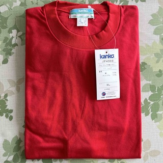 クルーネック半袖シャツ(3L)レッドJP4300(Tシャツ/カットソー(半袖/袖なし))