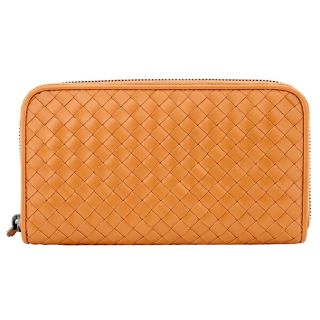 ボッテガヴェネタ(Bottega Veneta)の新品 ボッテガヴェネタ BOTTEGA VENETA 長財布 ジップアラウンドウォレット オレンジ(長財布)