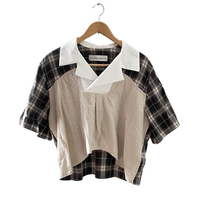 chin mens wear intl. 19ss patchwork tee約27cm身幅