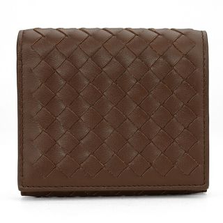 ボッテガヴェネタ(Bottega Veneta)の新品 ボッテガヴェネタ BOTTEGA VENETA 3つ折り財布 3つ折り ダークブラウン(折り財布)