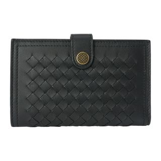 ボッテガヴェネタ(Bottega Veneta)の新品 ボッテガヴェネタ BOTTEGA VENETA 2つ折り財布 ミニウォレット ネロ/デコローズ(折り財布)