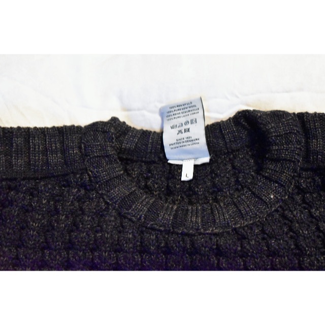 SNS Herning wool sweater dark blue - L