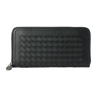 ボッテガヴェネタ(Bottega Veneta)の新品 ボッテガヴェネタ BOTTEGA VENETA 長財布 ジップアラウンド ネロ/デコローズ(長財布)