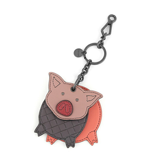 新品 ボッテガヴェネタ BOTTEGA VENETA キーホルダー PIGGY KEYRING ピンク