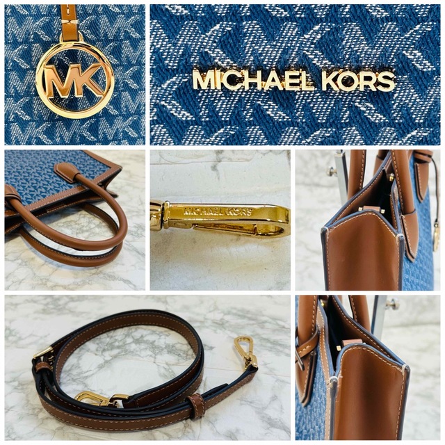 Michael Kors(マイケルコース)の吉都日本様専用　マイケルコース　ハンド　2way デニム　シグネチャー レディースのバッグ(ショルダーバッグ)の商品写真