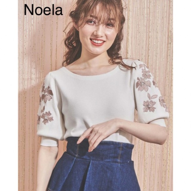 Noela(ノエラ)のNoela フラワーパフニット レディースのトップス(ニット/セーター)の商品写真