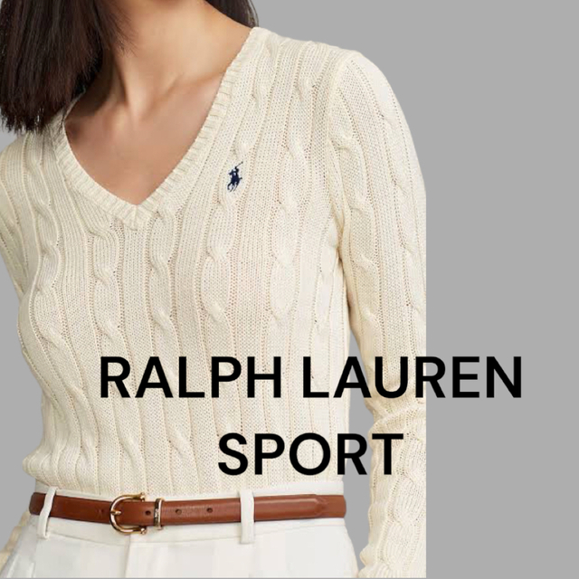 Ralph Lauren - 美品!! RALPH LAUREN SPORT Vネック ケーブルニット の ...