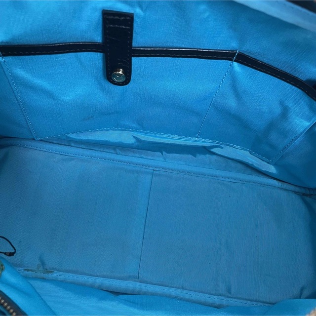 ADMJ ハンドバッグ クロコ 型押し ブラック A.D.M.J. 黒