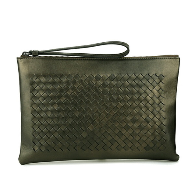 Bottega Veneta(ボッテガヴェネタ)の新品 ボッテガヴェネタ BOTTEGA VENETA クラッチバッグ ストラップ オリーブグリーン メンズのバッグ(セカンドバッグ/クラッチバッグ)の商品写真