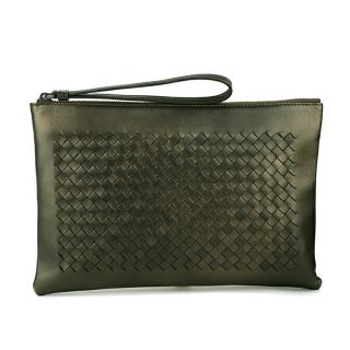 ボッテガヴェネタ(Bottega Veneta)の新品 ボッテガヴェネタ BOTTEGA VENETA クラッチバッグ ストラップ オリーブグリーン(セカンドバッグ/クラッチバッグ)