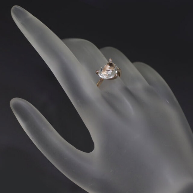 PonteVecchio(ポンテヴェキオ)のポンテヴェキオ K18PG クオーツ ダイヤモンド リング 0.003ct レディースのアクセサリー(リング(指輪))の商品写真