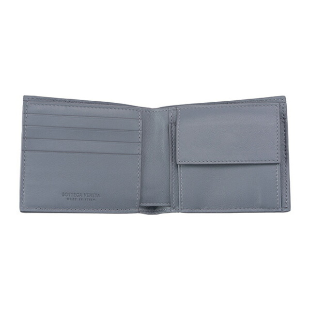 新品 ボッテガヴェネタ BOTTEGA VENETA 2つ折り財布 バイフォールドウォレット グレー