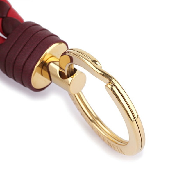 Bottega Veneta(ボッテガヴェネタ)の新品 ボッテガヴェネタ BOTTEGA VENETA キーホルダー KEYRING ボルドー/レッド メンズのファッション小物(キーホルダー)の商品写真