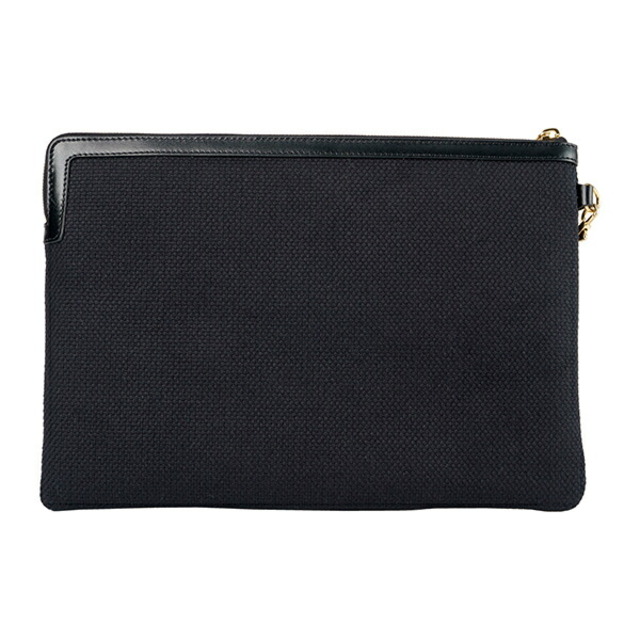 CELINE - 新品 セリーヌ CELINE クラッチバッグ コットン/レザー CELINE - 新品 セリーヌ CELINE クラッチバッグ コットン/レザー