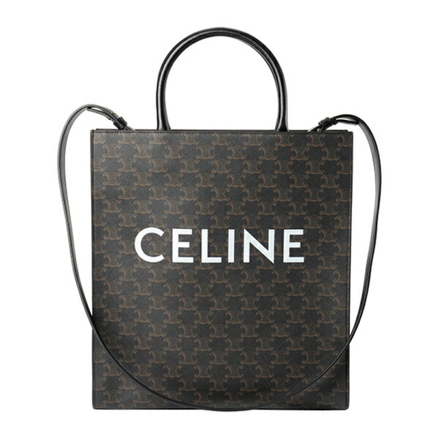 約34×32×85ハンドル高さ新品 セリーヌ CELINE トートバッグ トリオンフ ブラック