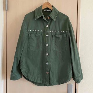 ZARA(Gジャン/デニムジャケット ・ グリーン・カーキ/緑色系 ZARA(Gジャン/デニムジャケット ・ グリーン・カーキ/緑色系