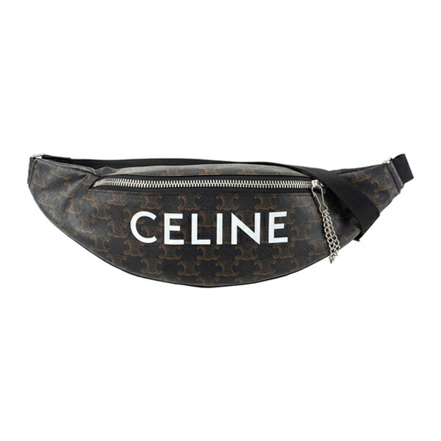 CELINE フィービー期レザーウエストボディバッグ ウエストバック ブラック-