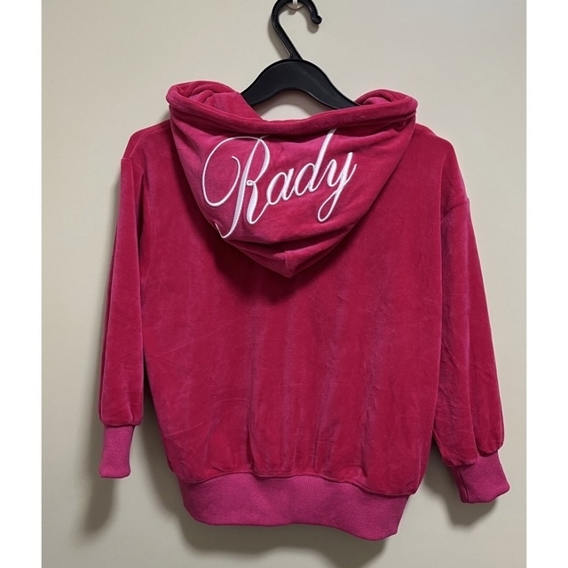 Rady(レディー)のちびRady　ベロアストリームパーカー キッズ/ベビー/マタニティのキッズ服女の子用(90cm~)(ジャケット/上着)の商品写真